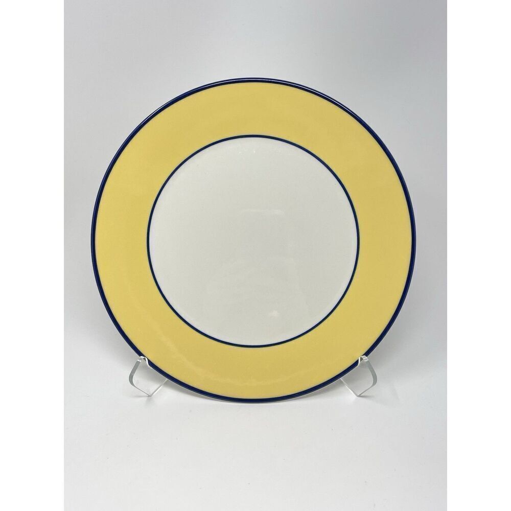 Pagnossin Ironstone Treviso Italy Spa Yellow Blue Charger Chop Plate 12”
